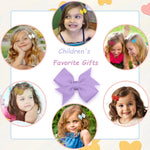 Hair Clips for Girls - 42PCS Fully Lined Hair Bows, Alligator Clips in 21 Color Pairs for Toddlers, Kids, and Teens