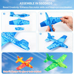 Teyva Daily 10 Pack Airplane Toys, Throwing Foam Planes for Kids Foam Airplanes Gliders Birthday Party Favor Gifts Stocking Filler Stuffer for Kids Boys Girls 8 9 10 11 12 Year Old (Camouflage Colors)