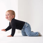Gerber Baby Toddler Straight Leg Stretch Denim Jeans, Light Blue Denim, 12 Months