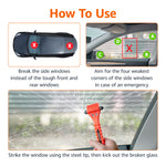 Amazon Basics Emergency Seat Belt Cutter and Window Hammer Tool, Car Accessories, 2 Pack, SW-835