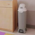 Foundations Hands Free Tall Diaper Pail with Airtight Lid - Durable & Odorless Disposal, Large Capacity, Holds up to 60 Newborn Diapers, Refill with Any Bags, Baby Registry Gift - Gray (9622057)