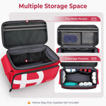 Mancro First Aid Bags Empty, Medical Travel Bag with Multi Pockets, Pill Bottle Organizer for Travel, Home Storage, Trauma Bag for EMT, Nurses, Doctor, Emergency Bag for Medicine, Medical Supplies