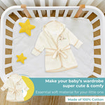Spasilk 100% Cotton Hooded Terry Bathrobe with Booties — Baby Girl Gifts — Baby Boy Gifts — One Size — Shower Gift