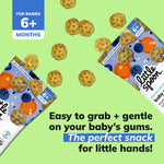 Little Spoon Blueberry Carrot Meltable Baby Wheels, Organic Corn, Quinoa & Sorghum, No Added Sugar Snacks, Encourages Self-Feeding, 1 Oz Bag, 4 Pack
