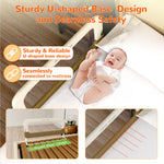 Deeteck Bed Guard Rail for Toddlers - 32" Adjustable Heights & Folding up Portable Bed Railing for Baby - Toddler Bed Rails Guard for Crib, Twin, Bunk,Full Size, Queen & King Bed