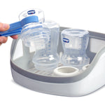 Microwave Steam Sterilizer - Removes 99.9% of Dirt Quickly and Naturally with The Power of steam, White/Grey