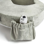My Brest Friend Super Deluxe Nursing Pillow - Enhanced Comfort & Ergonomic Breastfeeding Pillow for Ultimate Support For Mom & Baby - Adjustable and with Handy Side Pocket, Platinum