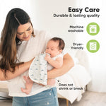 5-Pack Muslin Burp Cloths Baby Boy, Girl - Very Absorbent Baby Burp Cloth Rags, 8-Layers Viscose Derived from Bamboo Cotton Muslin Towel, Super Soft Spit Up Rags, No Shrink Washcloths (Marine Muse)