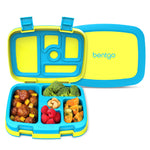 Bentgo Kids Bento-Style 5-Compartment Leak-Proof Lunch Box - Ideal Portion Sizes for Ages 3 to 7 - Durable, Drop-Proof, Dishwasher Safe, PFAS & BPA-Free & Made with Food-Safe Materials (Citrus Yellow)
