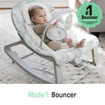 Ingenuity Keep Cozy 3-in-1 Grow with Me Vibrating Baby Bouncer Seat & Infant to Toddler Rocker, Vibrations & Toy Bar, 0-30 Months Up to 40 lbs (Pink Lily)