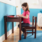 Melissa & Doug Wooden Lift-Top Desk & Chair - Espresso