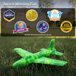 Foam Airplane - Best Outdoor Toys for Kids 3 4 5 6 7 8 9 + Year Old Boys - Best Toy Stuffers Gift & Boy Toddler Toys & Airplane Gift Idea - Gifts for Boys Toys Age 4-6 & Summer Party Favors