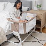 Baby Delight Beside Me Dreamer Bassinet | Bedside Sleeper & Baby Bassinet | 6-Position Height Adjustment | 100% GOTS Certified Organic Cotton Fabric | Organic Mocha