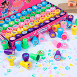 JOYIN 50 Pcs FairyTale's Themed Stamps for Kids - Self-Ink Stamps with 50 Designs for Birthday Party Favor, Carnival Prizes, Goodie Bag, School Treasure Box Toys (Mermaid, Princess, Unicorn Stampers)