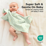 Organic Burp Cloths Baby Boy, Girl - 6-Pack Large 100% Cotton Burping Cloths for Babies, Spit Up Rags, Super Absorbent, Ultra Soft Newborn Rag, Gender Neutral, Machine Washable, Durable (Dreamers)