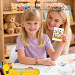 BLESSOURCE AI Mini Sticker Printer for Kids: Voice-to-Sticker, AI Dialogue, Inkless Thermal Printing, BPA & BPS-Free, Portable Sticker Maker Machine for Home & DIY, Creative Gift Set for Kids Ages 5+