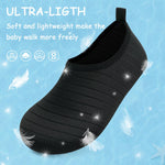 ANLUKE Kids Boys Girls Water Shoes Barefoot Aqua Socks Fast Dry Beach Swim Outdoor Sports Shoes for Toddler Black 34/35