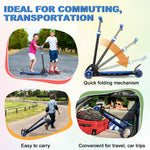 Kick Scooter for Kid 3-5 5-7,LED Lighted 3 Wheels,Folding Scooter, Lean to Steer,Adjustable Height,Widen Anti-Slip Deck, Heavy Duty Metal Toddler Scooters for Boys Girls 3-8 up to 150 LBs