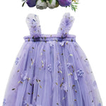 BGFKS Layered Tulle Tutu Dress for Toddler Girls,Baby Girl Rainbow Tutu Princess Skirt Set with Flower Headband.
