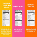 Serenity Kids 6+ Months Grain-Free Toddler & Baby Puffs - No Added Sugar - No Gluten or Rice - BPA & Allergen-Free, with Organic Cassava, Veggies & Herbs - Puffs Variety Pack - 6 Count