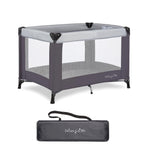 Dream On Me Nest Portable Playard in Grey with Carrybag an Shoulder Strap, Lightweight, Packable and Easy Setup Baby Playard, Breathable Mesh Sides and Soft Fabric - Comes with a Removable Padded Mat