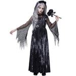 Spooktacular Creations Haunted Princess Costumes for Girls, Kids Scary Cemetery Bride Dress, Zombie Gothic Outfits with Headband for Halloween Ghost Role Playing Parties