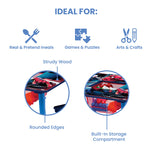 Delta Children Marvel Spider Man Kids Table Set with Storage (2 Chairs Included) Greenguard Gold Certified, Onesize, Blue/Red