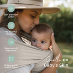 Boba Baby Wrap Carrier – Original Baby Sling Carrier for Newborns (7–35 lbs), Soft, Secure, Hands-Free & Ergonomic, Ideal for Comfortable Bonding, New Parents (Beige)