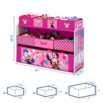 Disney Minnie Mouse Deluxe 9 Bin Design and Store Toy Organizer by Delta Children, Greenguard Gold Certified