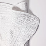 Embossed Baby Quilt Neutral Durable Lightweight Baby Blankets Four Seasons Cotton Nursery Bed Blankets for Personlized Monogram 46x36 Inches (White)