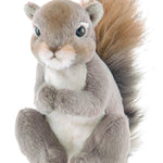 Plush squirrel toy on a white background