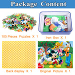Puzzles for Kids Ages 4-8 100 Pieces Jigsaw Puzzles for Boys and Girls Educational Learning Puzzles in Metal Box