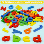 BEESTECH Alphabet ABC Learning Educational Toys for 2 3 4 5 Years Old Boys Girls, Wooden Puzzle Flash Cards Preschool Activity Letter Matching Games for Kids Toddlers