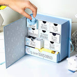 Votum Baby Keepsake Box for Treasured Memories, Sweet Memories - Lightweight, Handcrafted Baby Boxes with 9 Labeled Compartments for First Memories - Gender Neutral Baby Shower Gifts for Girls, Boys