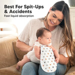 5-Pack Muslin Burp Cloths Baby Boy, Girl - Very Absorbent Baby Burp Cloth Rags, 8-Layers Viscose Derived from Bamboo Cotton Muslin Towel, Super Soft Spit Up Rags, No Shrink Washcloths (Pets & Paws)