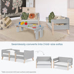 Dream On Me Osko Convertible Toddler Bed Made with Sustainable New Zealand Pinewood in Grey, BSA & Greenguard Gold Certified, Non-Toxic Finish