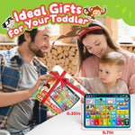 Peacurh Trilingual Learning Toy Tablet with Music & Sound, Montessori Speech Musical Therapy Toys, Gifts for Boy, Girl, Baby, Toddler, for Age 1, 2, 3 Year Old (12-18 Months)