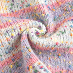 Curipeer Baby Girls Knitted Cardigan Sweater Rainbow Design Stripe Toddler Outwear Sweaters for Autumn and Spring 3T