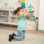 Melissa & Doug Wooden Airplane Play Set with 4 Play Figures and 4 Suitcases