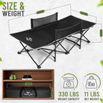High Stream Gear Toddler Cot Bed: Kids Travel Camping Bed, a Portable Folding Cot for Kids Great for Outdoors and Young Guests at Home. Comfortable Kids Sleeping Cot Easy to Store and Use (Green)