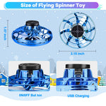 Vantexi Drone for Kids Flying Toys,2026 Upgrade LED Fidget Spinner, Hand Operated Fidget Flying Spinner Toy for Indoor Outdoor,Christmas Birthday Gifts for 6 7 8 9 + Year Old Boys Girls(Blue,ABS)