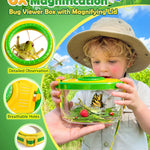 SOLIEHOO Bug Catcher for Kids 3-12, Bug Vacuum Bugs Catching Release Kit, Magnifying Glass Bug Collector Butterfly Net Bugs Grabber Insect Catcher Tweezers, Boys Outside Explorer Toys Birthday Gift