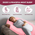 PILLANI Pregnancy Pillows for Sleeping - V C U Shaped Full Body Pillow with Removable Cover, 57inch Cooling Maternity Pillow for Pregnant Women, Support for Back Belly Legs Hip - Pregnancy Must Haves