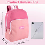 Trail maker 15 Inch Backpack for Girls, Preschool, Elementary & Middle School Students – Spacious Bookbag with Large Front Pocket, Adjustable Straps, Fits up to 13 Inch Laptop (Pink)
