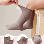 WATOCHE Baby Girl Knee High Socks Toddler Girl Ruffle Long Socks 5 Pairs