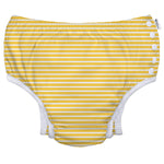 green sprouts Baby Toddler Eco Snap Swim Diaper - Yellow Stripes - 3T