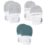 HAPIU Baby Mitten,3 Pack, Geometry&Grey Stripe&Emerald, 6-12 Months