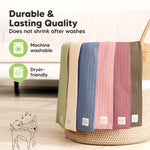KeaBabies Organic Cotton Burp Cloths Baby Girl, Boy - 6-Pack Large Burping Clothes for Babies, Spit Up Rags, Super Soft & Absorbent Newborn Wash Towels, Gender Neutral, Non-Shrink (Stria, Boho)