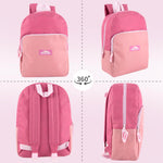 Trail maker 15 Inch Backpack for Girls, Preschool, Elementary & Middle School Students – Spacious Bookbag with Large Front Pocket, Adjustable Straps, Fits up to 13 Inch Laptop (Pink)