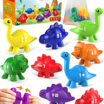 Number Dinosaur Toys for Kids 3-5, Montessori Educational Toys for 3 4 5 Year Old Boy Girl Gifts, Preschool Learning Activities Toddler Dino Toy, Double Sided Dinosaurs Numbers Matching Game